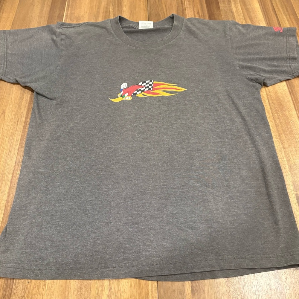 90s Fox Racing Graphic T-Shirt Gray Road Runner -  Size Large🦊🏎️